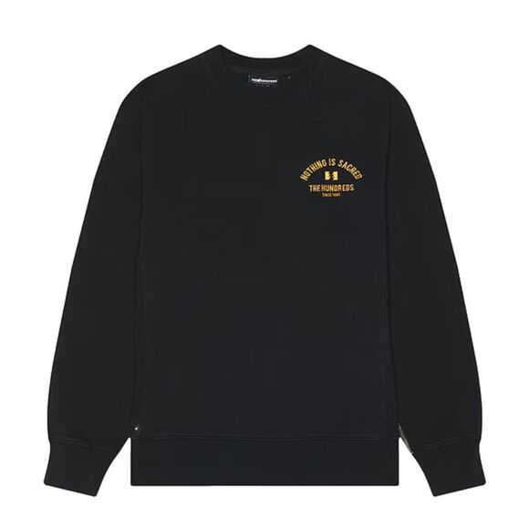 The Hundreds Temp Crewneck Sweatshirt Black men’s camo print top Revolve NWT L - Picture 2 of 9